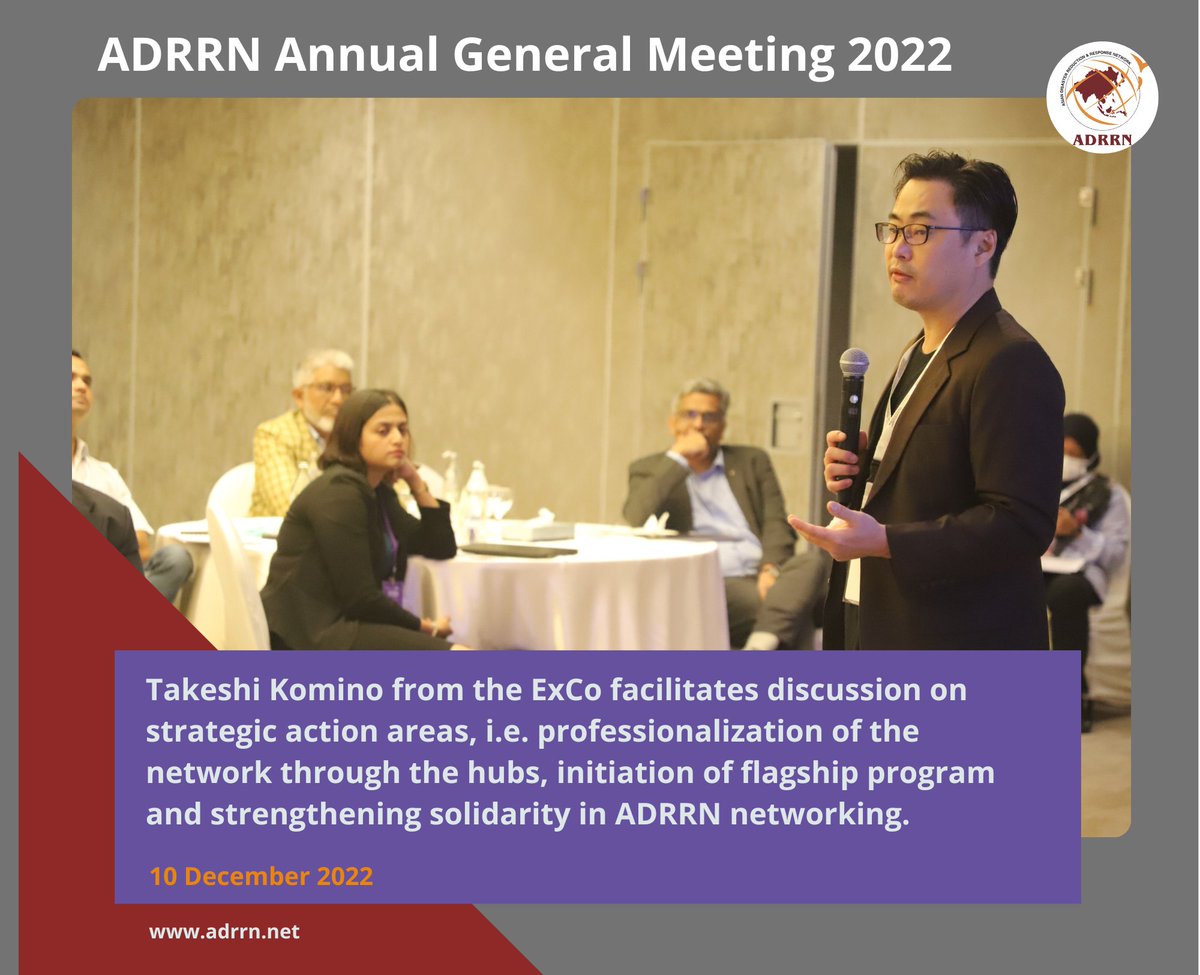 ADRRN1's tweet photo. 💡📣💬

Insightful discussions with the members during the first day of Annual General Meeting 2022.

#adrrn
#adrrnagm2022
#resilienceasia
#RHPW2022
#humanitarianpartnership
#humanitarianreform
#coordinatedaid
#humanitarianaccountability https://t.co/JE8MJViqru