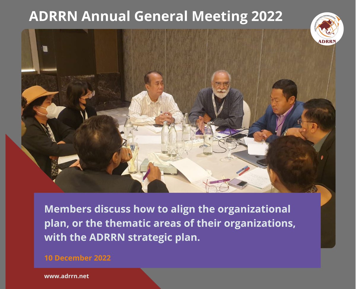 ADRRN1's tweet photo. 💡📣💬

Insightful discussions with the members during the first day of Annual General Meeting 2022.

#adrrn
#adrrnagm2022
#resilienceasia
#RHPW2022
#humanitarianpartnership
#humanitarianreform
#coordinatedaid
#humanitarianaccountability https://t.co/JE8MJViqru