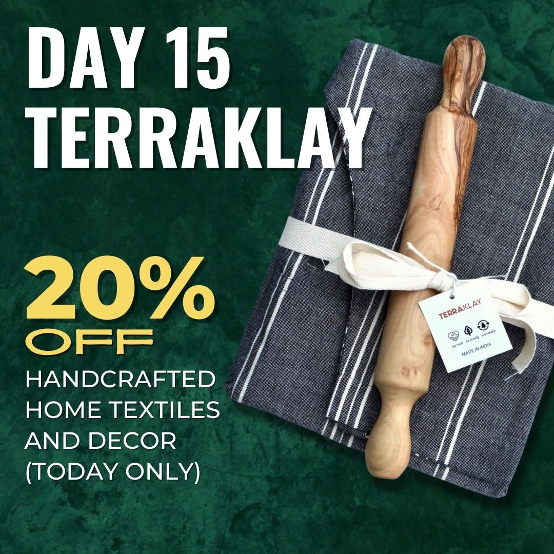 buygoodfeelgood's tweet photo. Day 15: SAVE 20% On Handcrafted Home Textiles &amp; Decor - TerraKlay
⁠
Tap the link in our bio!

#sustainablegifts #ecofriendly #ethicalgifts #ethicallymade #uniquegifts #stockingstuffer #handtowels #teatowels #homedecor #textiles #handmade #handcrafted https://t.co/7fSziNpVGT