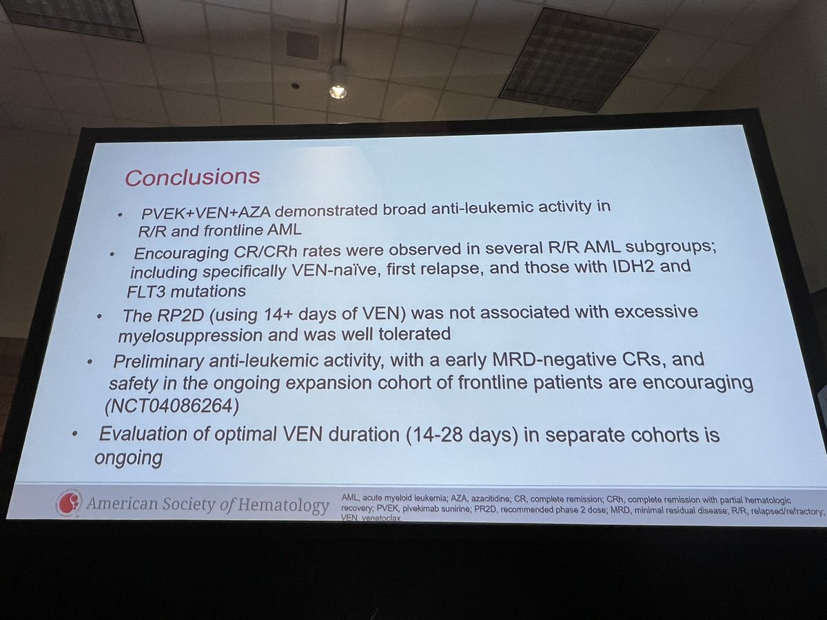 hemedoc's tweet photo. #ASH22 #leusm Daver: Frontline data with Pivek/Aza/Ven still early, ORR so far 50%. https://t.co/npnAsV5Ahx