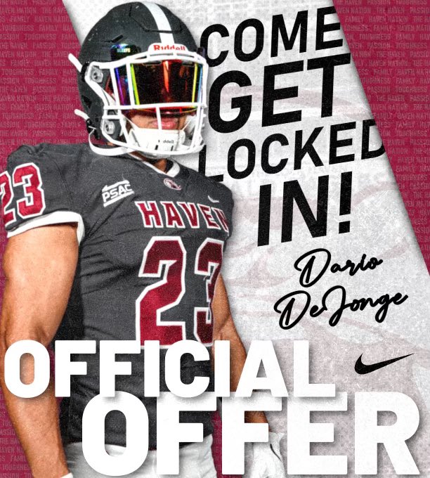 Dario DeJonge (@dariodejonge) on Twitter photo I’m very blessed to say I have received my first d2 offer!!! Thank you can’t wait to be up there <a href="/LHU_Football/">Lock Haven Football</a> <a href="/Coach_Mul/">Dan Mulrooney</a> <a href="/MiloMcguire3/">Milo Mcguire</a> <a href="/Zimma94/">Keith Zimmerman</a> <a href="/hs_mercer/">Mercer County HS Football Recruits</a> I’m very blessed to say I have received my first d2 offer!!! Thank you can’t wait to be up there <a href="/LHU_Football/">Lock Haven Football</a> <a href="/Coach_Mul/">Dan Mulrooney</a> <a href="/MiloMcguire3/">Milo Mcguire</a> <a href="/Zimma94/">Keith Zimmerman</a> <a href="/hs_mercer/">Mercer County HS Football Recruits</a>
