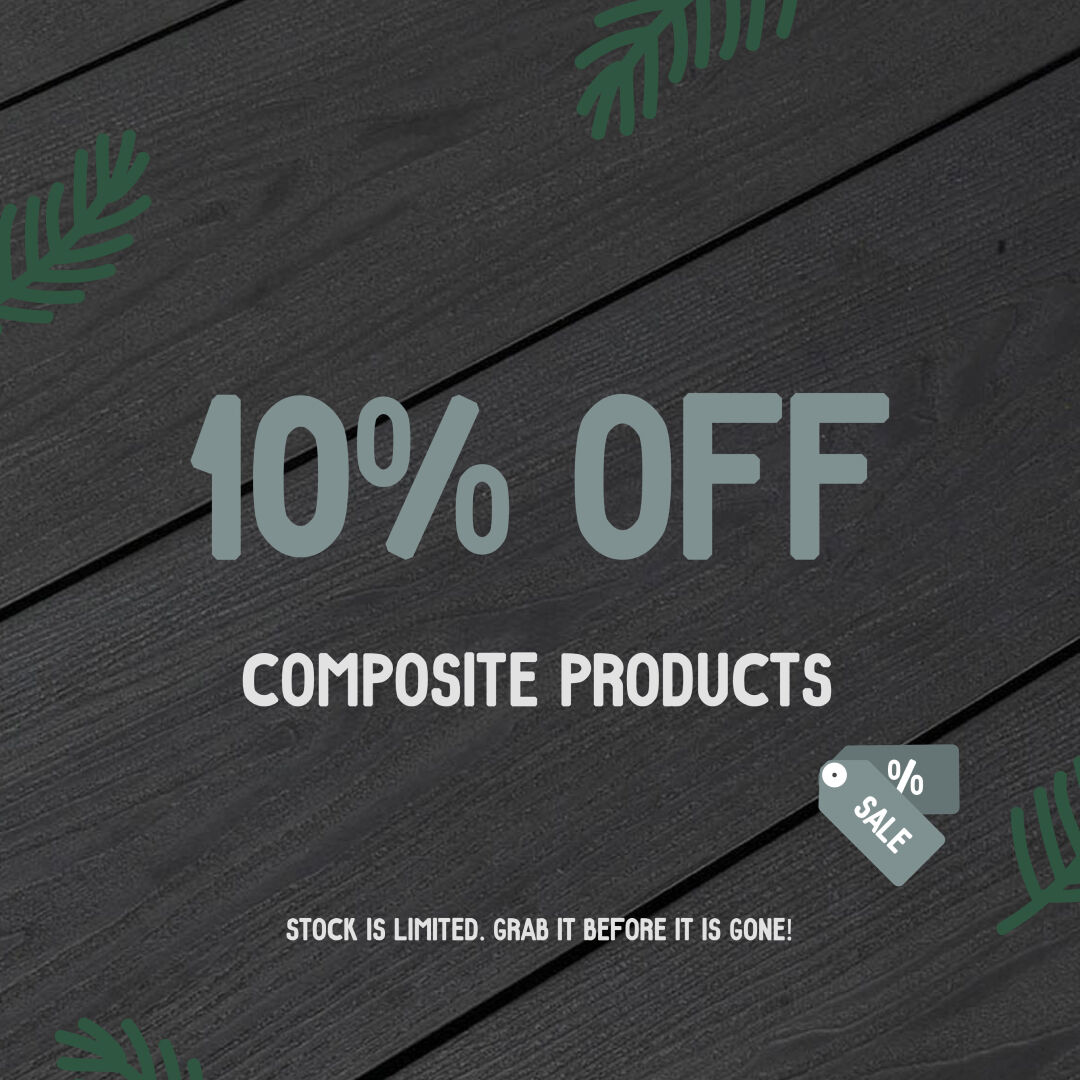SelectLG's tweet image. 10% OFF all of our composite product range﹡, this includes decking, cladding, fencing, panelling and balustrade. 

﹡Winter sale excludes Eco lumber. ❄️

#compositedecking #deckingdesign #deckingspecialist #deckingideas #wintersale #wintersale2022 #sale #wintergarden