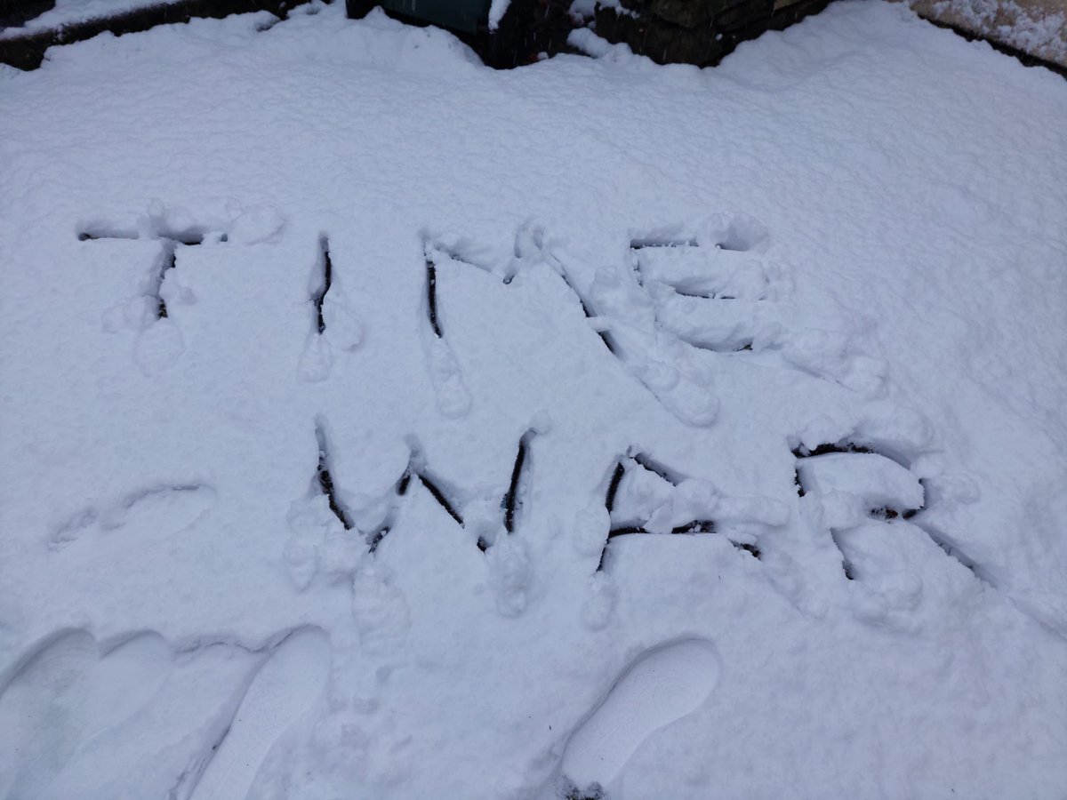 DirectorNeil's tweet photo. Strange message appearing in the snow all over the world #thetimewar #scifi #snow #science #timetravel #nazi #tvseries https://t.co/Fc8BbWyHHu