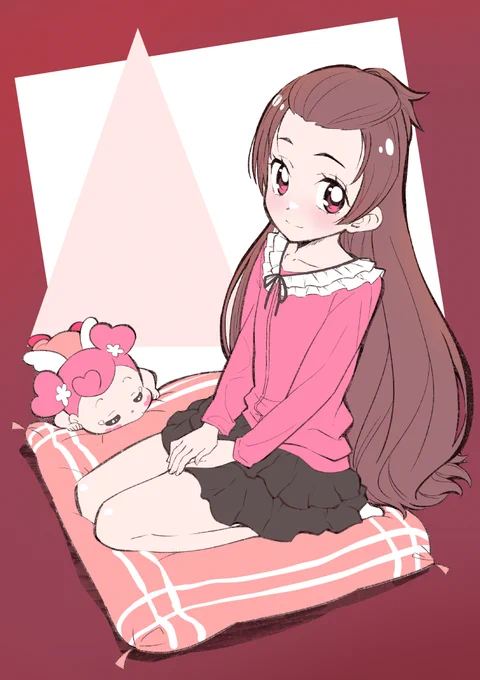 すわり少女4。 