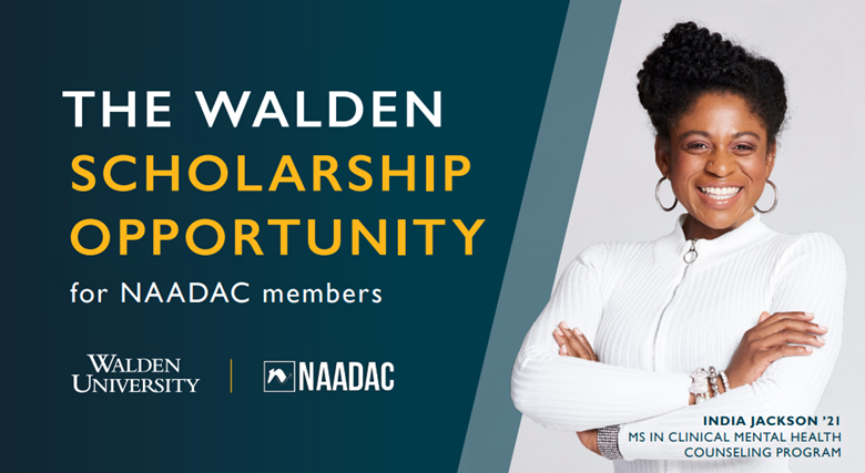 NAADACorg's tweet photo. Attention NAADAC Members! There are only a few weeks left to apply for the Walden University scholarship! Don’t miss the chance to receive a scholarship of up to $15,000! https://t.co/ujRpFlWk09 https://t.co/FQ3xiown0f