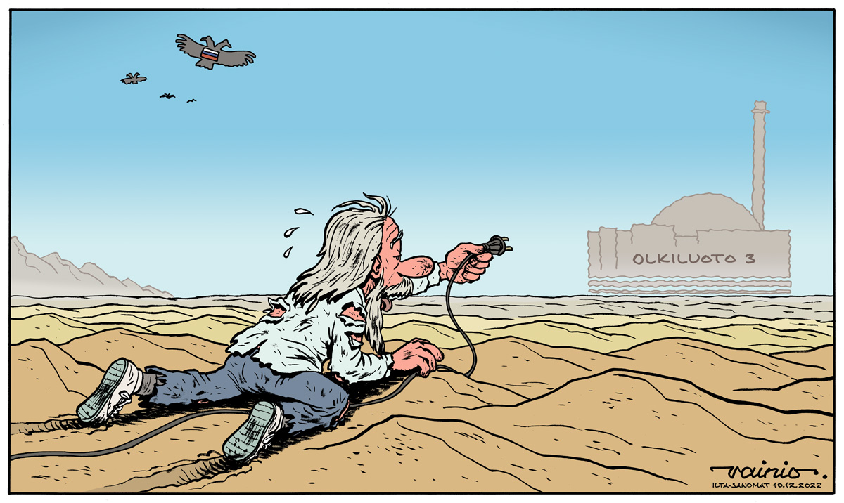 JyrkiVainio's tweet image. Aina se pakenee horisonttiin.
Ilta-Sanomat, 10.12.2022. #olkiluoto3