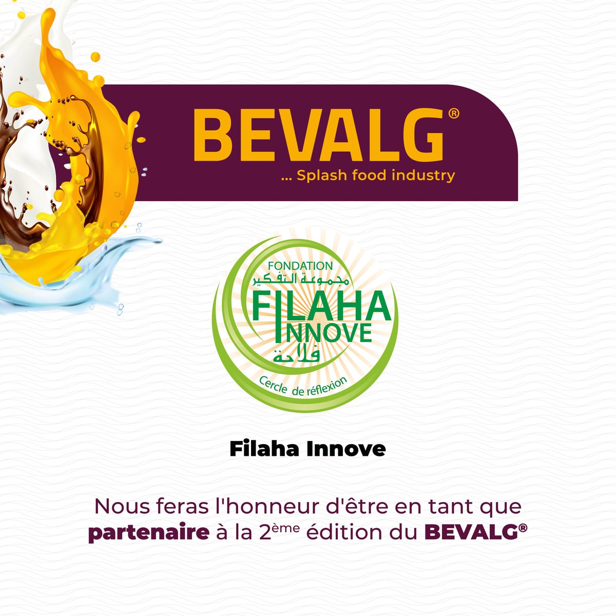 BEVALGexpo's tweet photo. 🟠🟠 شركة #فلاحة_إينوف.
🔸 ️تشرفنا بحضورها كشريك في الطبعة الثانية من BEVALG®
🟠🟠 #FILAHA_INNOVE.
🔸️ Nous feras l'honneur d'être en tant
que partenaire à la 2ème édition du BEVALG®
Sipsa Filaha
#BEVALG #BEVALG2023 #BeverageAlgeria https://t.co/s8jhAOMNf2