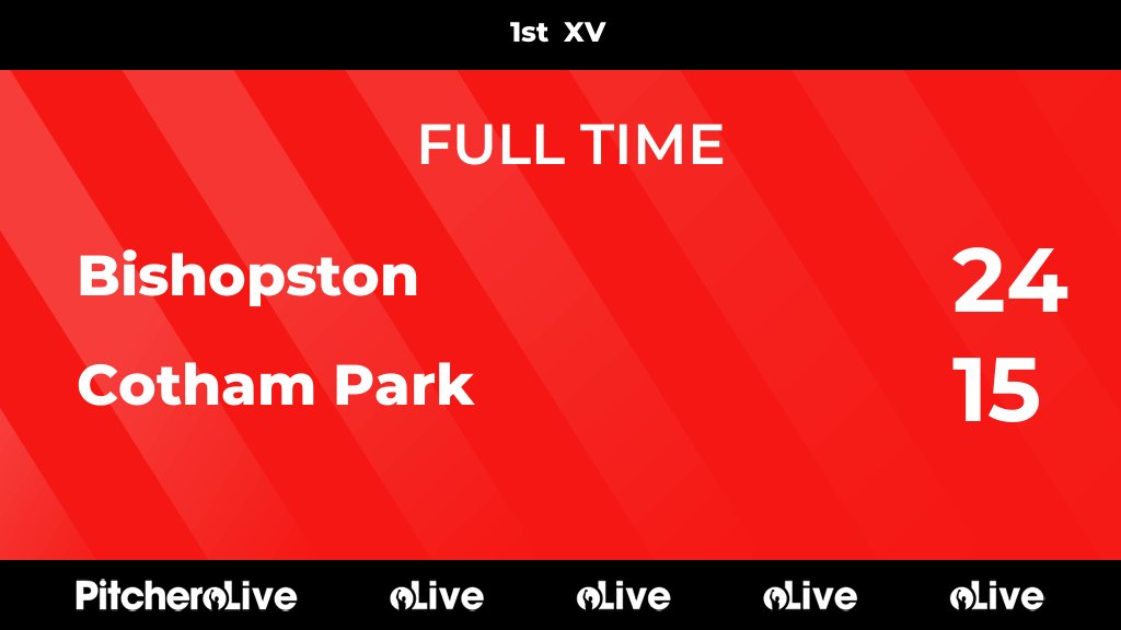 bishopstonrfc's tweet photo. FULL TIME: Bishopston 24 - 15 Cotham Park
#BISCOT #Pitchero
https://t.co/RPDIEC9tKr https://t.co/iitlCwEVji