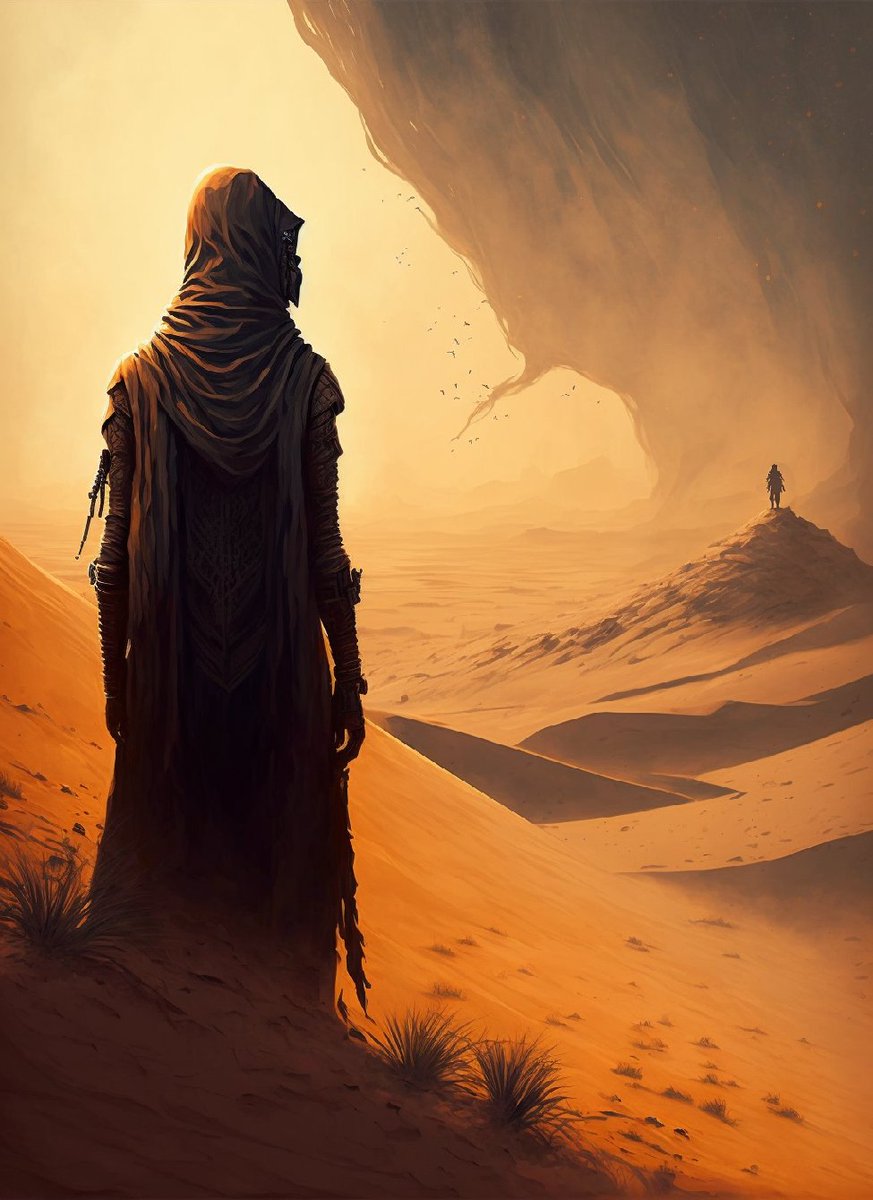 RealmsOI's tweet photo. The girl quickens her pace, but the figure stays close behind. She tries to lose them in the dunes, but they always seem to know her exact location. As the sun begins to set, the girl realizes she must confront the figure or risk being lost in the desert forever. https://t.co/QcCzSFgBJz