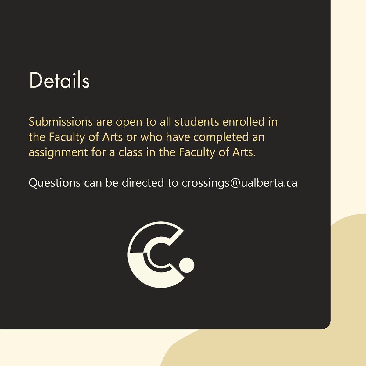 Crossings_uofa's tweet photo. Crossings is now accepting submissions for our third volume! Find out more at https://t.co/tIqN757o51 https://t.co/L8ZgYM4snp