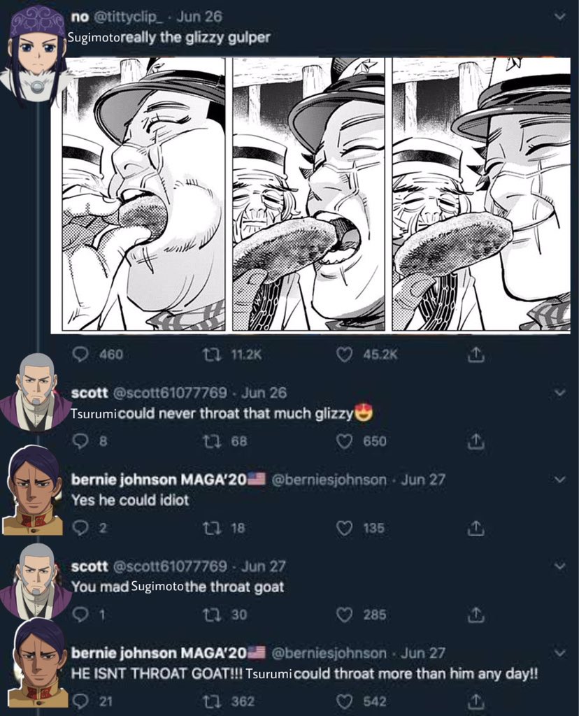 golden kamuy as posts! tweet media