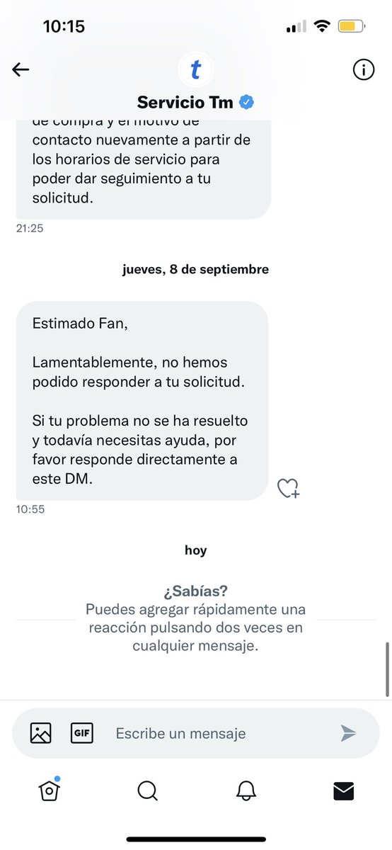 <a href="/Ticketmaster_Me/">Ticketmaster México</a> <a href="/sanbenito/">Benito Antonio</a> <a href="/EstadioAzteca/">Estadio Azteca</a> En septiembre compre boletos en su página para <a href="/Oficialmentiras/">Oficial_Mentiras</a> y no me dejaron pasar al evento, jamás me regresaron un peso y solo me ponían msj automatizados
Más allá de que te guste o no el artista todos los que hemos sido victimas  tenemos que levantar la voz #empresacorrupta