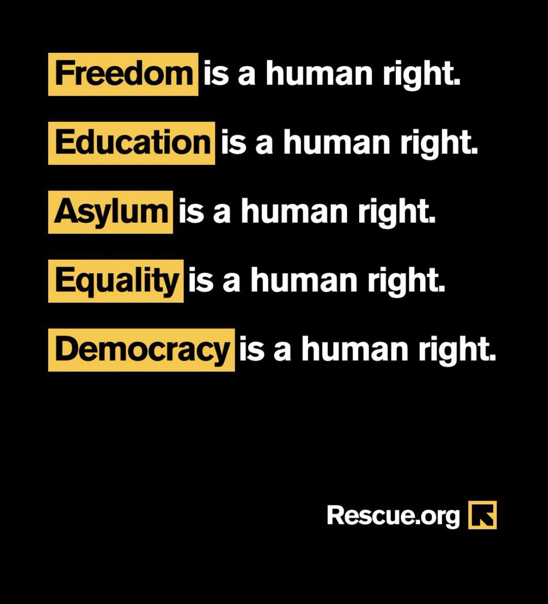 Thank you <a href="/RESCUEorg/">IRC - International Rescue Committee</a> Today is #HumanRightsDay, observed each year to commemorate the adoption by the UN of the Universal Declaration of Human Rights in 1948.

Over 70 years later, the declaration is as important - and relevant - as ever.

#StandUp4HumanRights
