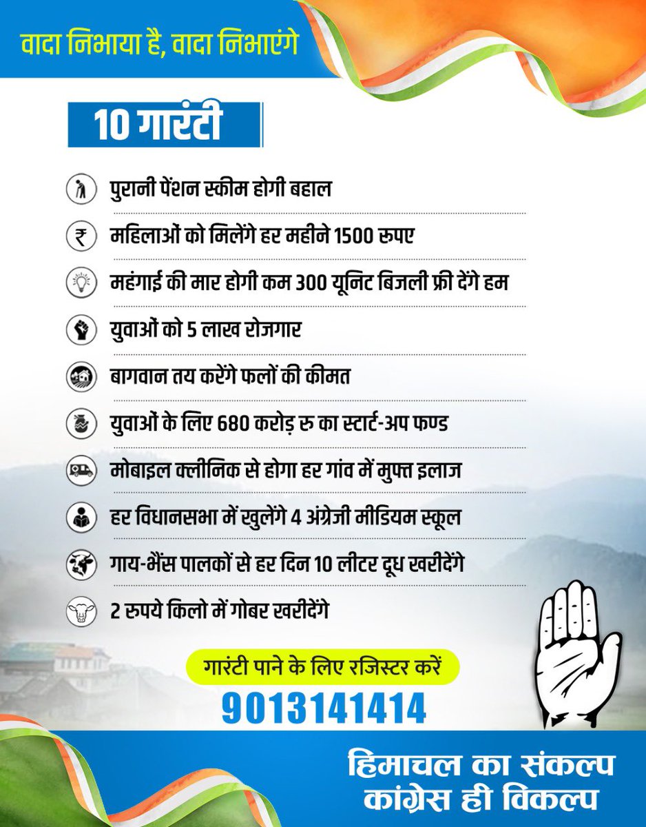 हिमाचल मे पुरानी पेंशन ने नई पेंशन को परास्त किया है! अब आपसे बिनती हैं की आप हिमाचल में तुरंत OPS लाए ! साथ ही हे पुरे देश में इस मुद्देपर आवाज उठाए! हम हिमाचल की तरह आपके साथ डटकर खडे रहेंगे!
#पुरानी_पेंशन 
<a href="/RahulGandhi/">Rahul Gandhi</a>
<a href="/kharge/">Mallikarjun Kharge</a>
<a href="/priyankagandhi/">Priyanka Gandhi Vadra</a> 
<a href="/NANA_PATOLE/">Nana Patole</a> 
<a href="/ShindePraniti/">Praniti Shinde</a>