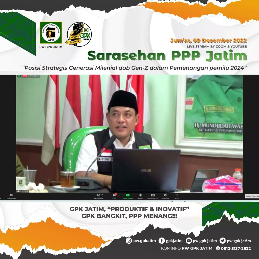 pppmuda's tweet photo. Generasi muda kabah jawa timur menjadi penyelamat generasi muda untuk sumbangsih kemajuan NKRI bersama partai PPP

#pppmuda #gpk #FIFAWorldCup #SahabatKeluargaIndonesia #sahabatpergerakan #GenerasiMudaPimpinPerubahan #GenerasiHappy https://t.co/ExhWw5F7bg