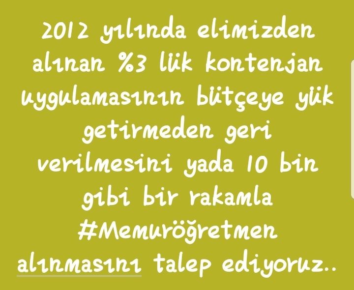 <a href="/memurogretmen65/">aynurozmentese65</a> <a href="/GURTUGARSLAN/">657 DMK-74'e tâbi asil #MemurÖĞRETMEN</a> <a href="/burakbirsen/">Burak Birsen</a> @FOXhaber <a href="/dogansenturk/">Doğan Şentürk</a> <a href="/selcukktepeli/">Selçuk Tepeli</a> <a href="/karagozilker/">ilker karagöz</a> <a href="/merveyildirimtv/">merve yıldırım</a> <a href="/bendensFOX/">Merve Yıldırım ile Benden Söylemesi</a> <a href="/ezgigozeger/">Ezgi Gözeger</a> <a href="/egitimis/">Eğitim-İş</a> <a href="/egitimgucusen/">EĞİTİM GÜCÜ SEN</a> Bizler öğretmenlik şartlarına haiz kamuda memur olarak çalışmaktayız 2012 yılında elimizden alınan kurumlararası ve kurumiçi geçiş hakkımız talep ediyoruz  #MemurögrtVerimliİstihdam demektir