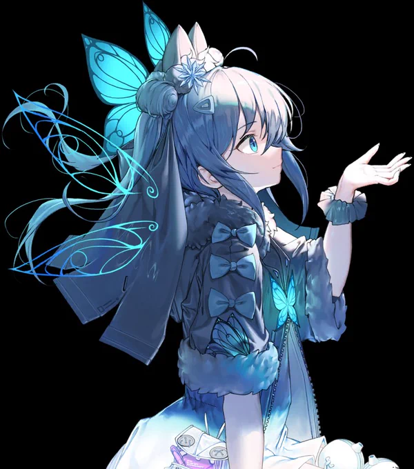 黒背景の方がもっと似合うね。 