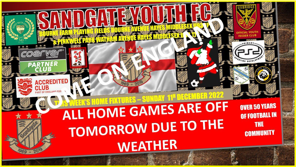 All off tomorrow at Sandgate. Come on England!