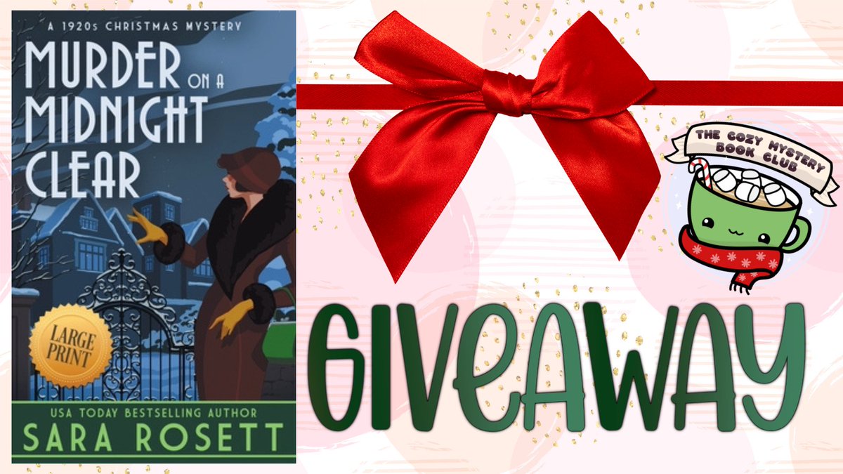 ⭐️⭐️GIVEAWAY ⭐️⭐️
LIKE &amp; RETWEET to win a paperback of Sara Rosett's Murder on a Midnight Clear.
#cozies #sleuthers #12DaysofCozies