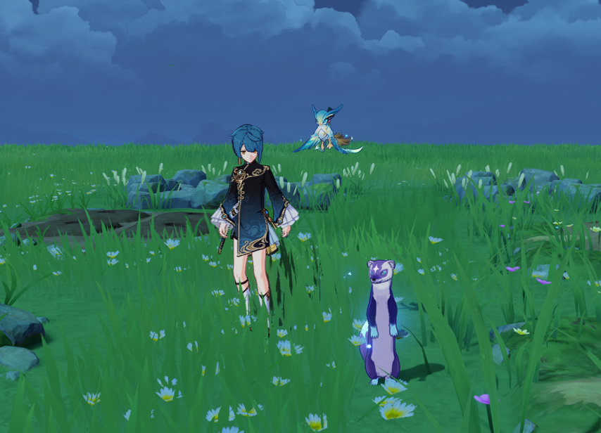 cathanys's tweet image. For me the weasel is the cutest pet in #Genshinlmpact 

Now even more adorable thanks to new animations 💜💜💜

What is your favourite pet?