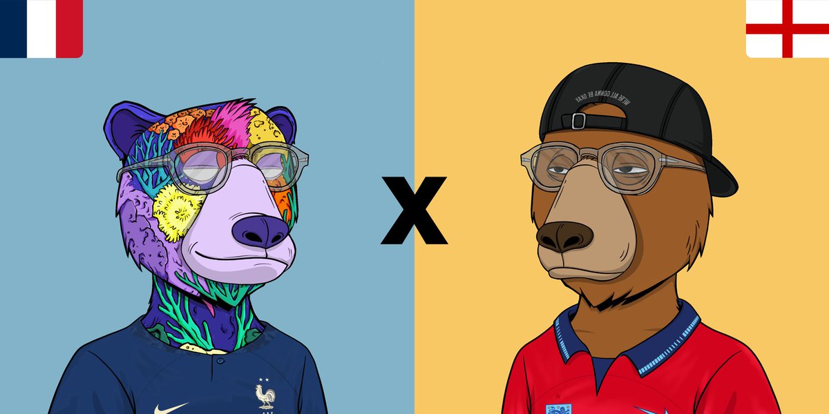 decimals_xyz's tweet image. ENGLAND 🏴󠁧󠁢󠁥󠁮󠁧󠁿 VS FRANCE 🇫🇷 

It’s coming home… but who’s home? Place your score predictions and RT, winner takes ALL!!!🏆 

#OkayBears #FIFAWorldCup