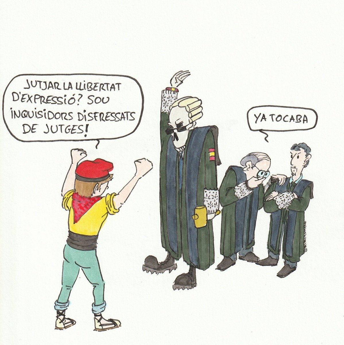 Albert_SFR's tweet photo. tribunals i llibertat d'expressió és de dictadura, "senyories"
#NINOTAIRE
#justicia #xusmicia #dictadura #espanyola #franquisme #tribunals #inquisició #SANTA https://t.co/yRWK6HQxXx