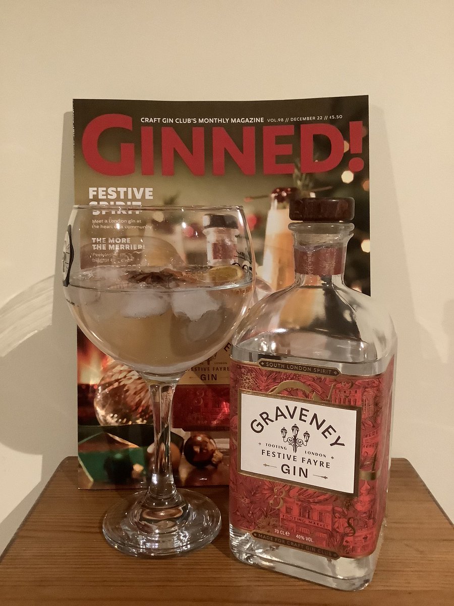One Woman’s World of Whisky (@1_womans_whisky) on Twitter photo Starting tonight with a G&T courtesy of <a href="/craftginclub/">craftginclub</a>. Delicious Graveney Festive Fayre Gin with flavours of cranberry, clementine and Christmas spice.
#gin #saturdaynightsip #ginandtonic #SaturdayVibes Starting tonight with a G&T courtesy of <a href="/craftginclub/">craftginclub</a>. Delicious Graveney Festive Fayre Gin with flavours of cranberry, clementine and Christmas spice.
#gin #saturdaynightsip #ginandtonic #SaturdayVibes