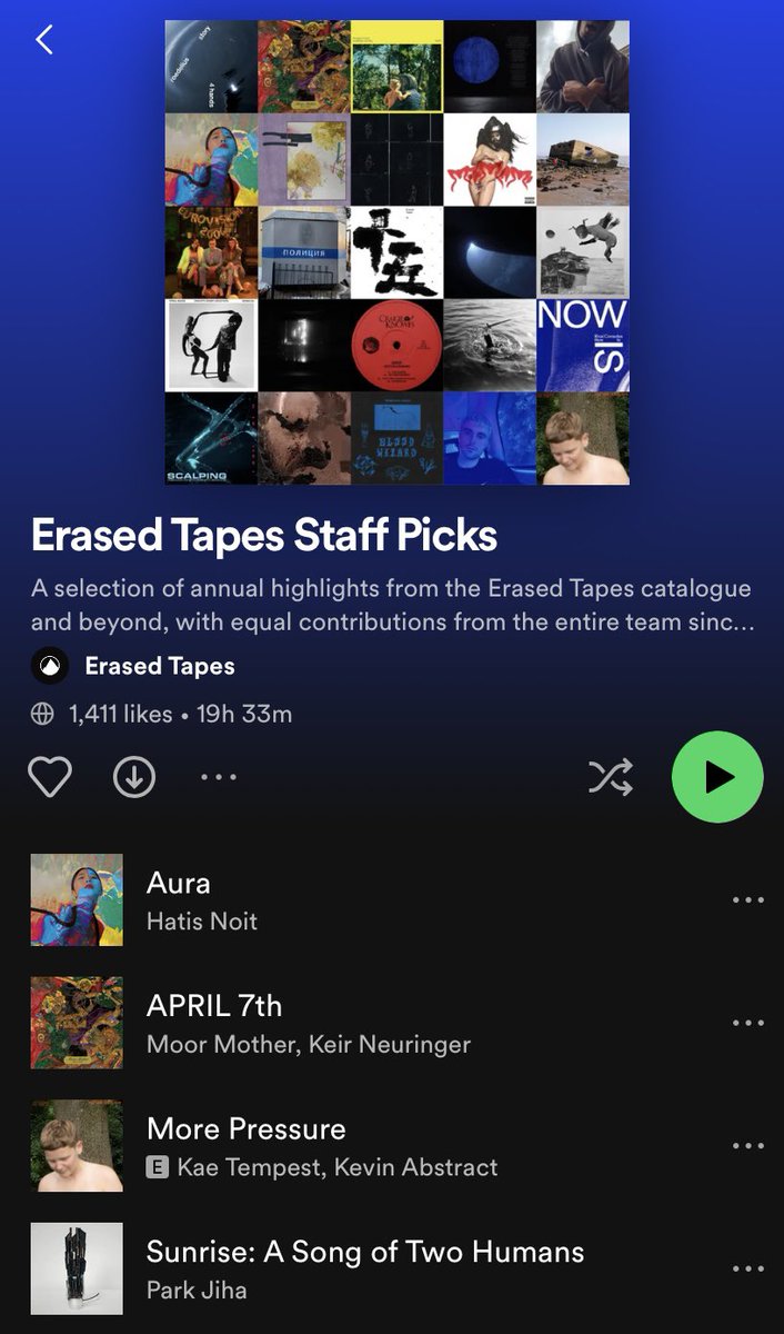 Thanks for the add <a href="/ErasedTapes/">Erased Tapes</a> 🎉 #eurovision2004