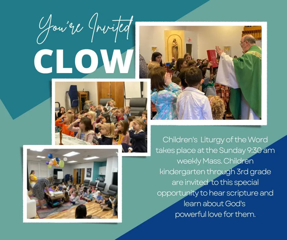 seaseton's tweet photo. Children's Liturgy of the Word is this weekend at the 9:30 am Mass! Children are invited to hear scripture and learn about God's powerful LOVE! https://t.co/Yb8kzV2400
