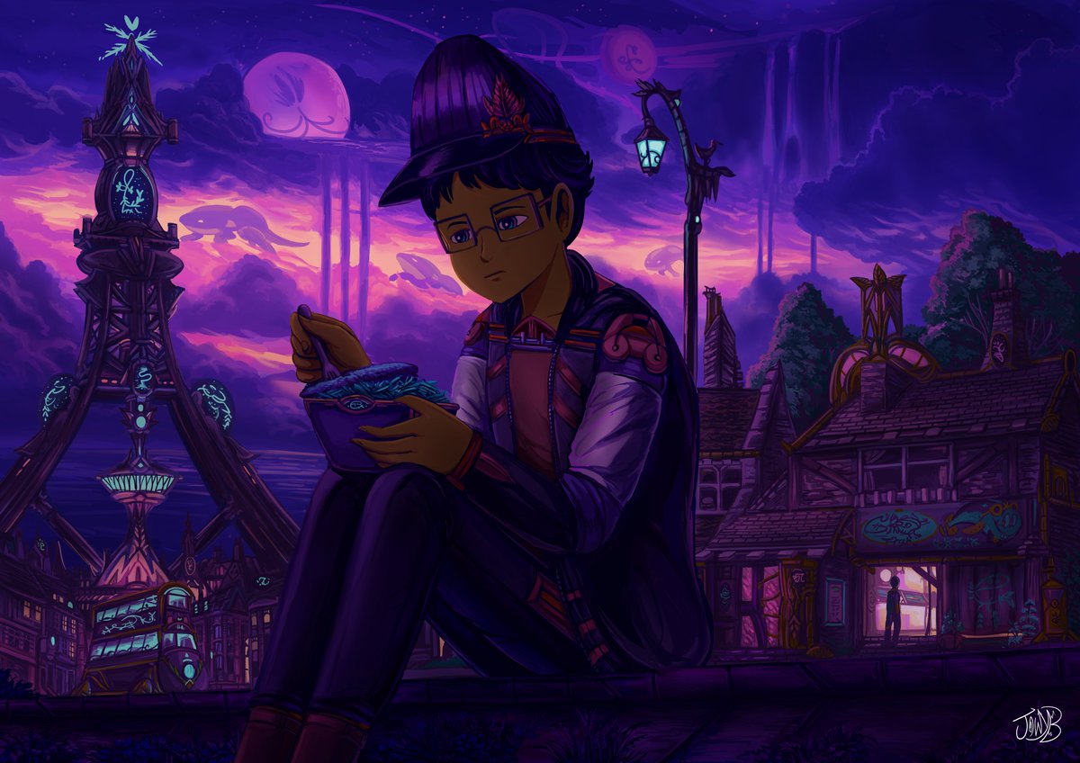 A new original piece, showing some more of my developing flowercore world. I am working on building a new portfolio/collection of art like this. :) #illustration #manga #characterdesign #ArtistOnTwitter   #Illustrator #fantasy #Artist