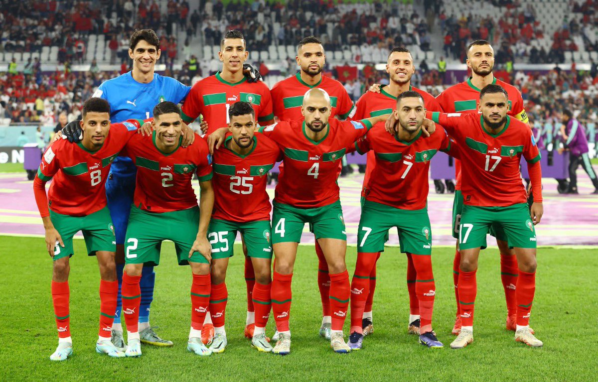 ألف مبروك للمنتخب المغربي الشقيق، وللكرة العربية، هذا الإنجاز التاريخي بالتأهل لنصف نهائي كأس العالم 🇲🇦👏🏼

#قطر2022