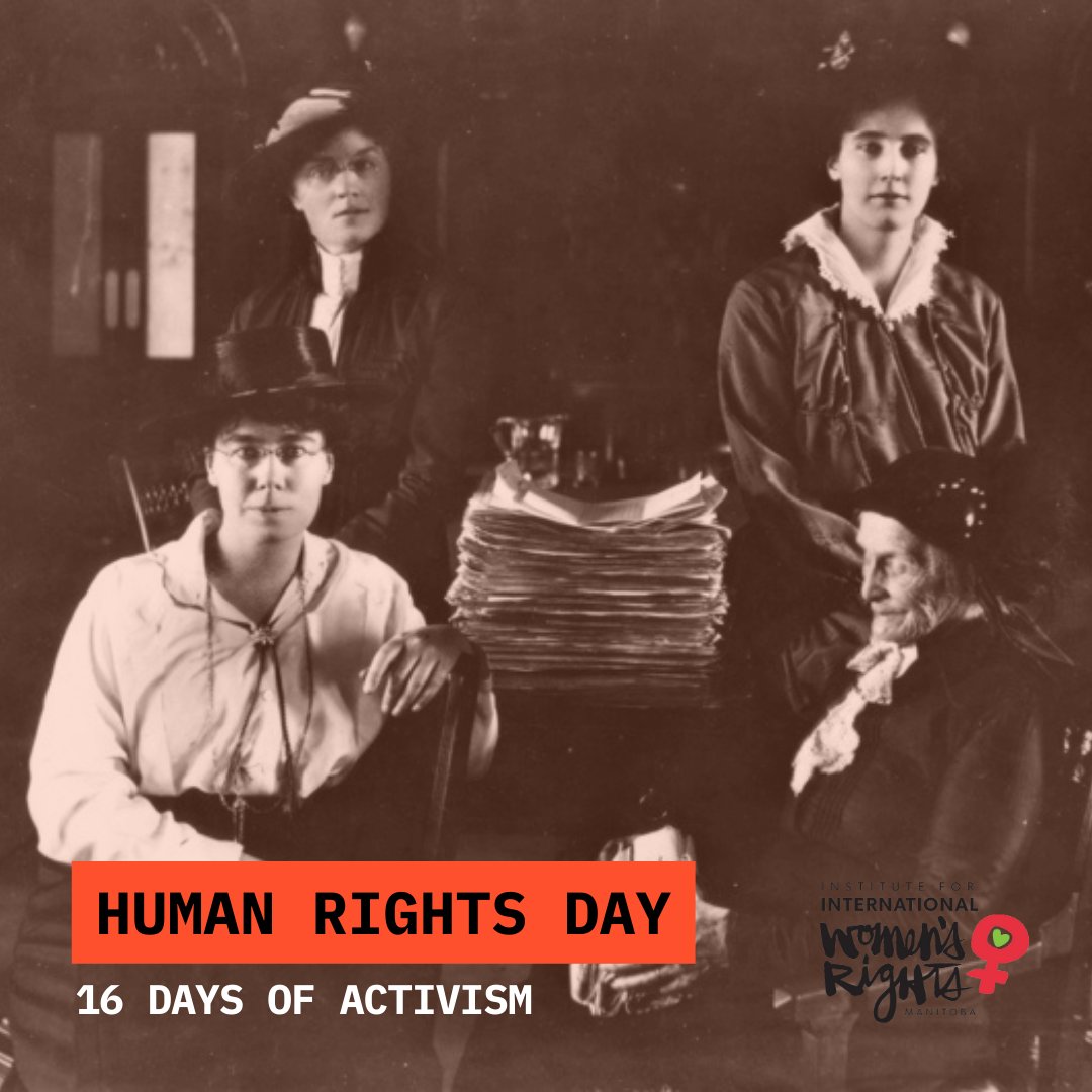 iiwrmb's tweet photo. Today is Human Rights Day. We're celebrating the end of our #16Days campaign by taking over social media at @hrhubwpg!

Pic: Political Equality League, presenting a petition in 1915. 

#HumanRightsDay  #GenderEquity #OrangeTheWorld https://t.co/Mt3ispL6SJ