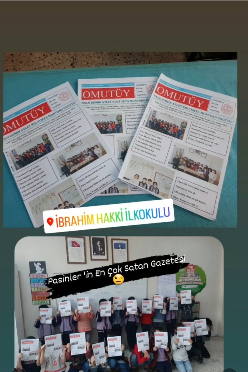 OMUTÜY  Ses Grubumuzu Bitirdik Gazetemizi Çıkardık, Okuduk ,Anı Olarak Saklamak İçin Evimize Götürdük 🌸
<a href="/hakancinarmem/">Hakan ÇINAR</a> 
<a href="/UgurBNGL/">UĞUR BİNGÖL</a> 
<a href="/PasinlerMEM/">PASİNLER İLÇE MİLLİ EĞİTİM MÜDÜRLÜĞÜ</a> 
<a href="/brahimhakkiilk1/">İBRAHİM HAKKI İLKOKULU 🇹🇷</a>