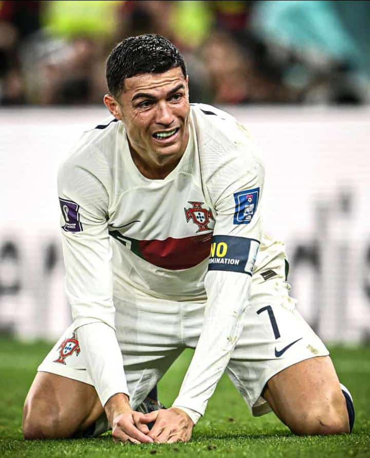 Mosibnazim's tweet photo. If gold rust ,what shall Iron do ??  One of the greatest footballer in the universe ended his career without a world cup trophy after a shocking defeat from Morocco

#FIFAWorldCup 
#MoroccoVsPortugal https://t.co/IxWZiUCBcN