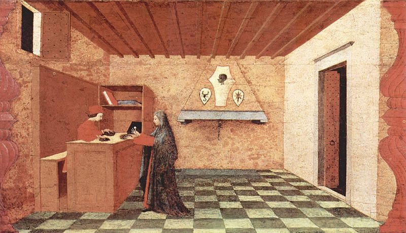 mog21's tweet photo. Great #perspective #painter Paolo #Uccello died #OTD 10 December 1575 here's A #woman sells the #Host to a #merchant from #Miracle of the #Desecrated Host reinterpreted in @LEGO_Group after original @GNMarche #PaoloUccello #renaissance #predella #florentinepainting #LEGO #book https://t.co/v9XGiP2Cxz