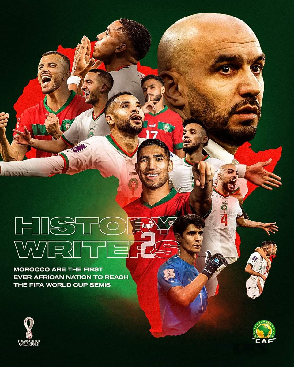 Ramono_P's tweet photo. Africa well represented
 #congratsMorocco
#semifinalist
#WorldCup2022 https://t.co/dkeP4lyQVn