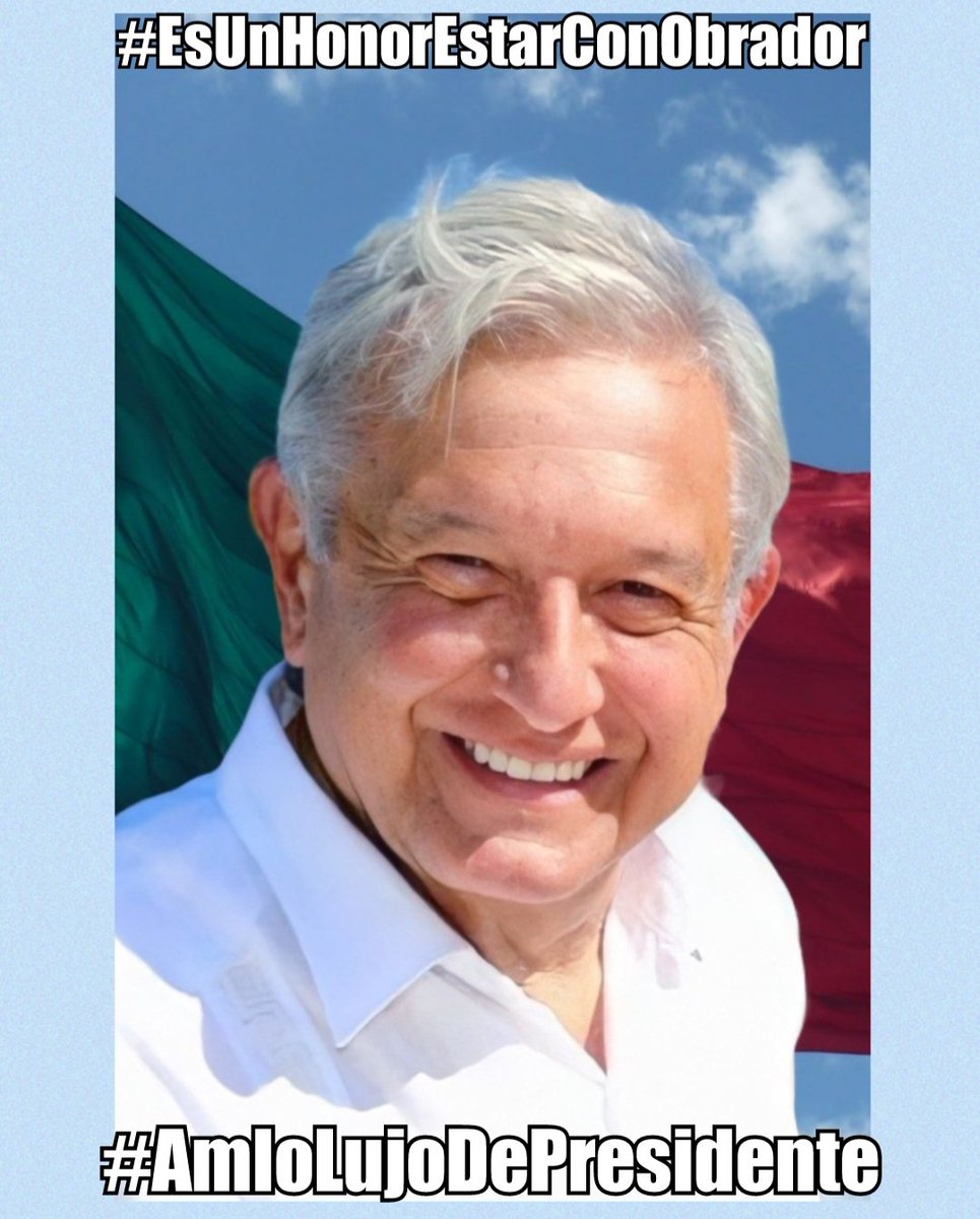 <a href="/chioreya/">rocio vazquez</a> Chulada de Presidente caray!!
<a href="/lopezobrador_/">Andrés Manuel</a> el mejor Presidente que ha tenido 🇲🇽
Gracias Señor Presidente por estar del lado correcto!! 👏🏼👏🏼
Gracias por tener presente que
Primero los pobres!!
Con el Pueblo todo,
Sin el Pueblo, nada.
