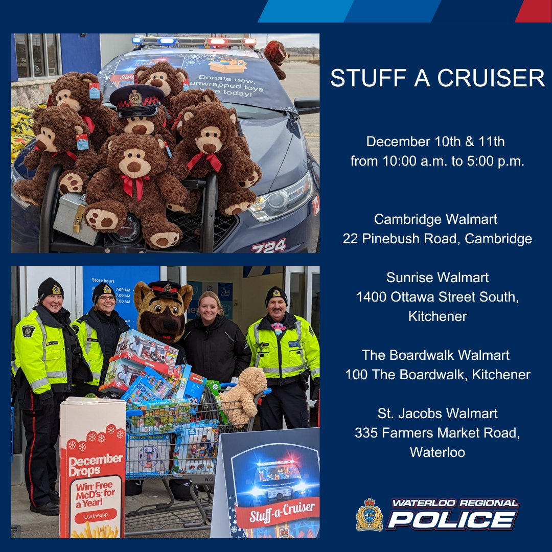 Waterloo Regional Police on Twitter "We will be out at Walmart stores