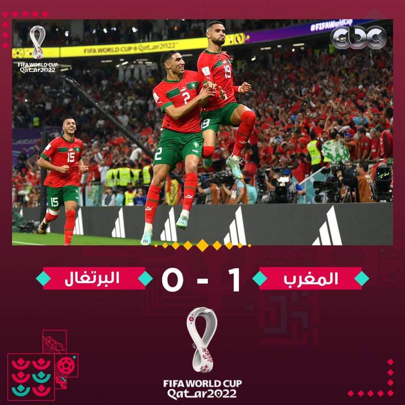 RehabASaleh's tweet photo. الله أكبرررررررررررر.... للتاااااااااريخ يا مغرب🇲🇦
أول منتخب عربي وإفريقي يصل للدور نصف النهائي في تاريخ  #كأس_العالم 🏆🔥
#FIFAWorldCup https://t.co/xhRUrpOiFU