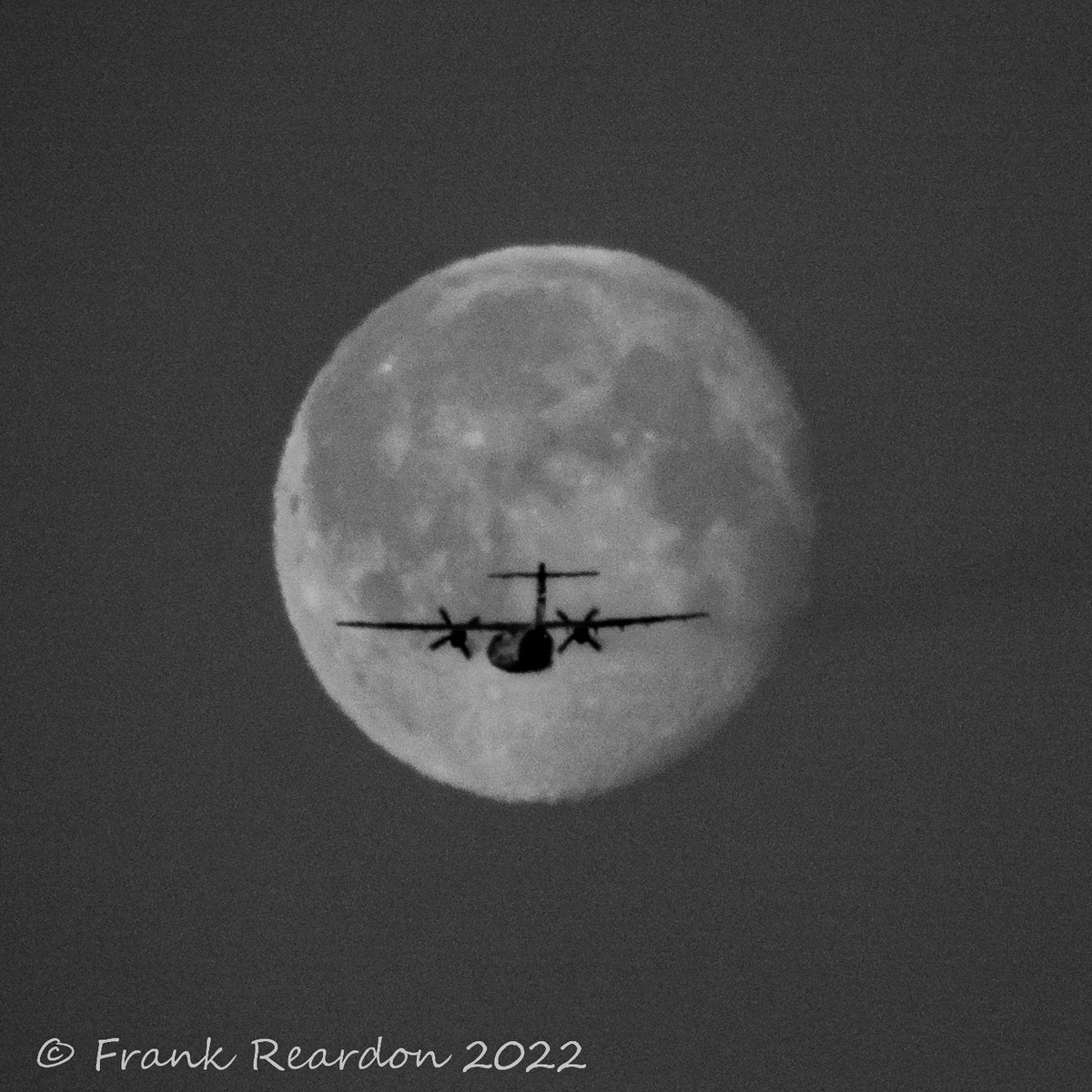 View of <a href="/CanadianNorth/">Canadian North Airlines ✈️</a> #ATR flying towards the #moon after departing #Iqaluit #Nunavut on the morning of DEC.10.2022 #YFBSpotters
