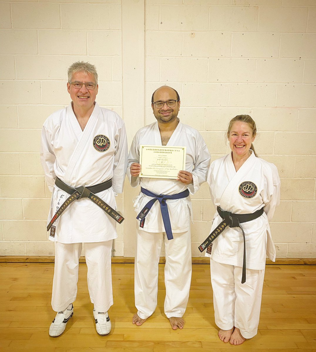 Fourth Karate grading in 11 months ✅ Blue belt ✅ Teeth 🦷 and bones 🦴 intact! Many thanks again to my senseis Paul and Helen Lomax 🙏 #nakashiparrswood #shukokai #karate