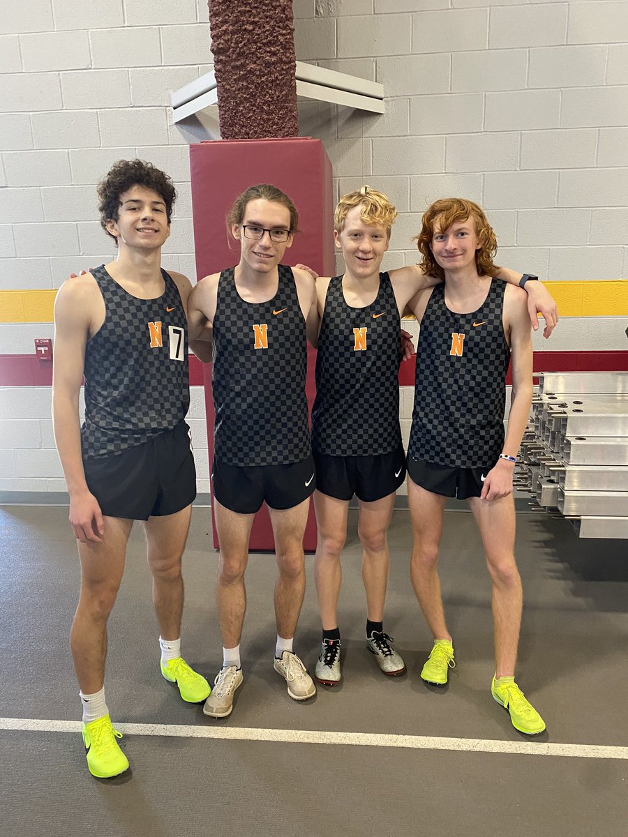 pwljr's tweet image. The boys 4x800 broke the indoor school record from 2015 today at the Alvernia Holiday Classic running 9:07.76. Congratulations guys! #bobcatproud @NortheasternTF