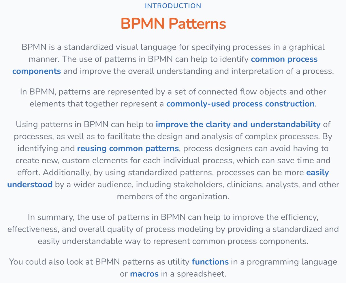 MedicalFlows's tweet photo. @BHaarbrandt Since everybody has been chatting with ChatGPT (instead of working), I decided to ask it to do some work for me. It wrote the introduction for #BPMN patterns:
https://t.co/TSDijBdlMR

I only changed "business processes" to "processes" since they are for clinical processes. https://t.co/QIub1eFUCm
