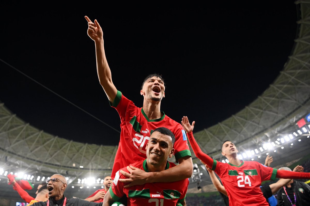 RoadtoQatar_en's tweet photo. THEY’VE DONE IT AGAIN 🇲🇦 @EnMaroc 

#Qatar2022 #FIFAWorldCup https://t.co/TsEGkK9urV