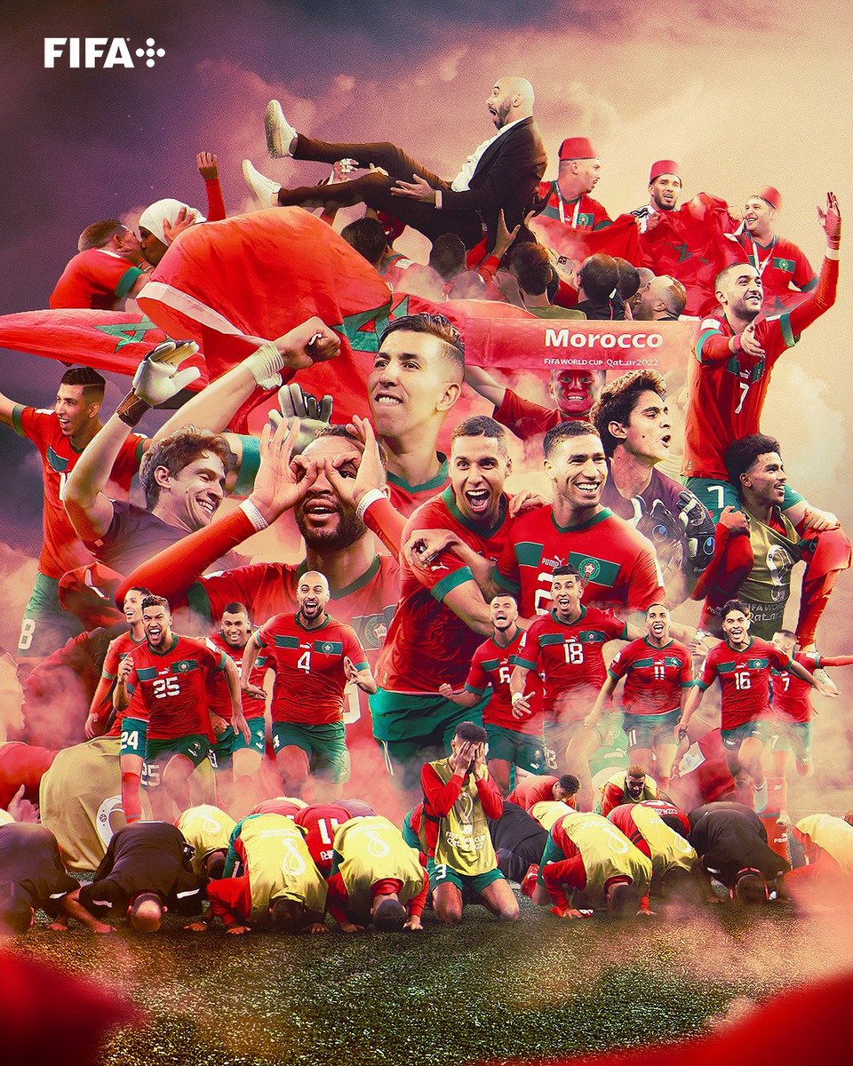 EngrChZeeshan's tweet photo. History makers., Alhumdulliah 
#MorrocoVsPortugal   #FIFAWorldCup https://t.co/PLKQ5SmE4C