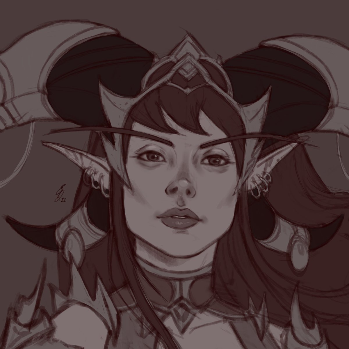 demaerys's tweet photo. Sketch of Alexstrasza 🐉 
Are you playing Dragonflight? 
#sketch #digitalart #wow #dragonflight #worldofwarcraft #fanart #alexstrasza #commissionsopen #fantasyart https://t.co/IYq0iuVtn7