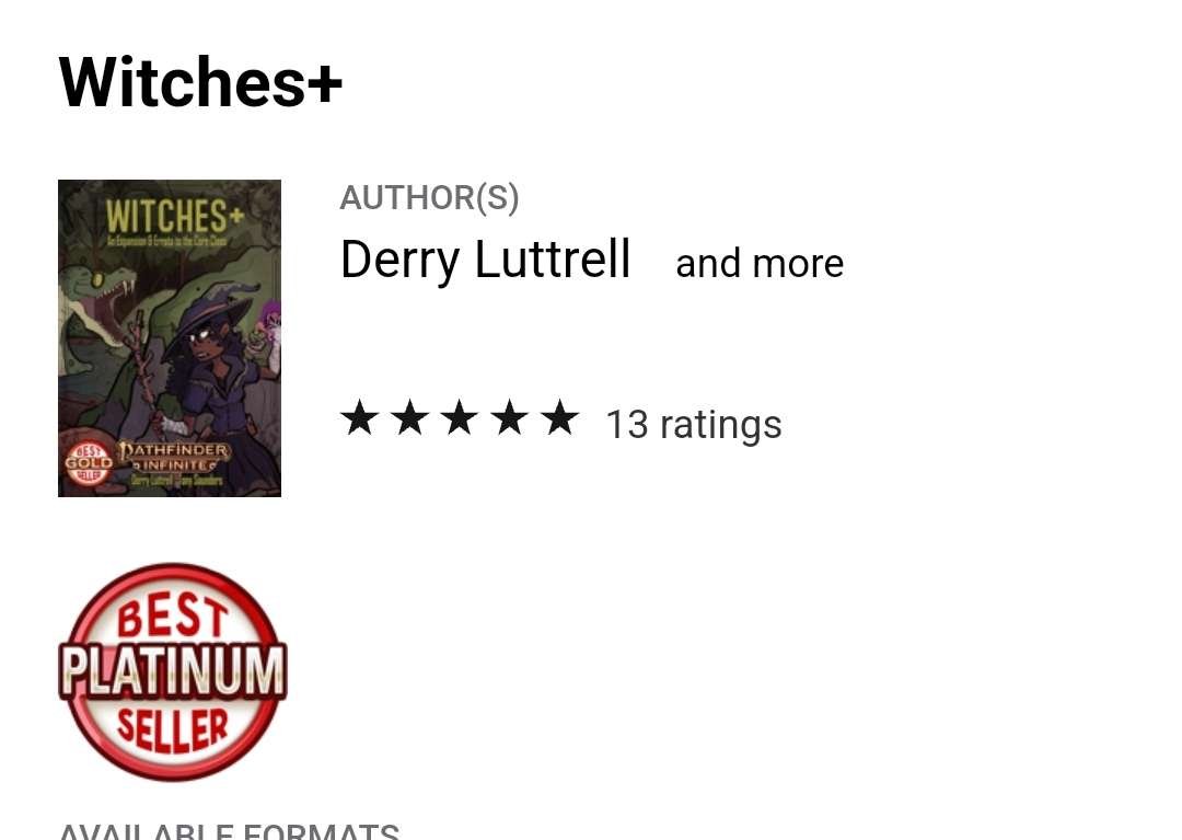 theteamplus's tweet photo. Quite a milestone for us. 1,000 copies sold of Witches+ in only half a year.
We owe a lot to fam+ and we promise to put the success to good use.
Special thanks to @PF_Infinite and @paizo for giving us the tools to make something beautiful.
#pf2 #pathfinderinfinite #teamplus https://t.co/L6exL3uzFm