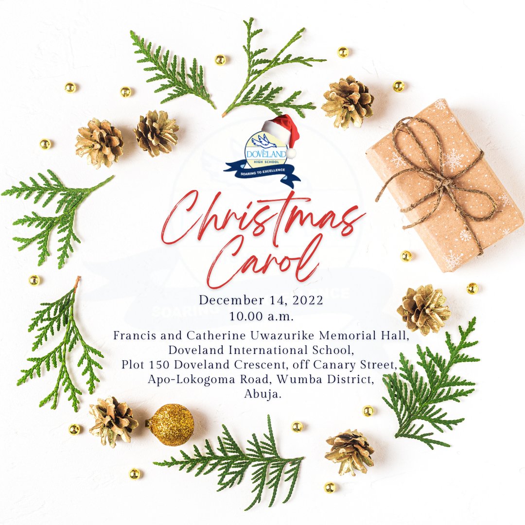 DovelandHighSch's tweet photo. We invite you to be our guest!
#ChristmasCarol #LoveDoveland #ExcellentSchool @JustinaChukwu9 @Johnny_Chukwu @DovelandSS @adah_befash @Mzreenz @OgeOnokah @adesanmi_tayo @omaka_james @isaaabox @BaldeIsmeal1 @ekop1998 @LovethNjok @Faitharts001 @NazJc @vivamakie @Chidowe2 https://t.co/VkkUkmCcXa