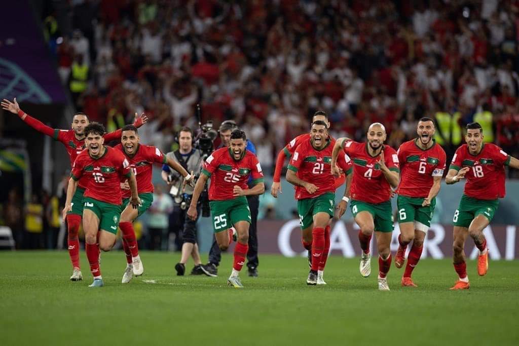 Morocco soccer team God you all for making Africa proud 👏
Morocco just made history by becoming the first ever African country to reach World Cup semi-finals, they just beat Portugal 1-0. 
Morocco 🇲🇦 1 Portugal 🇵🇹 0