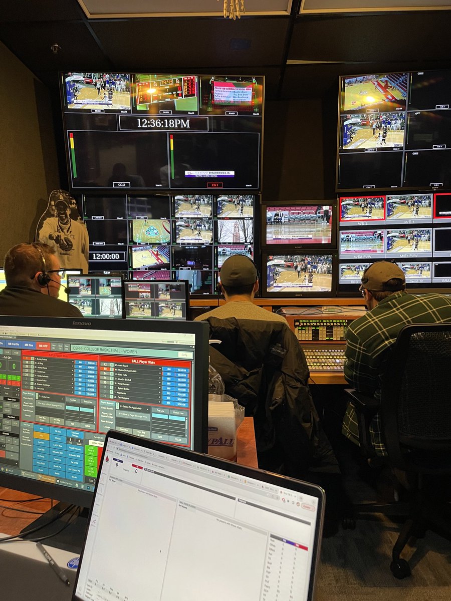 reid_shaffer's tweet photo. Assisting on graphics today for @bsusportslink’s @ESPNPlus production of Ball State MBB vs Evansville! https://t.co/lratiDuOR4